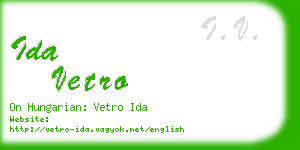 ida vetro business card